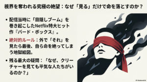 バードボックスで見ても大丈夫な人の正体は？精神疾患や謎の目的を解説