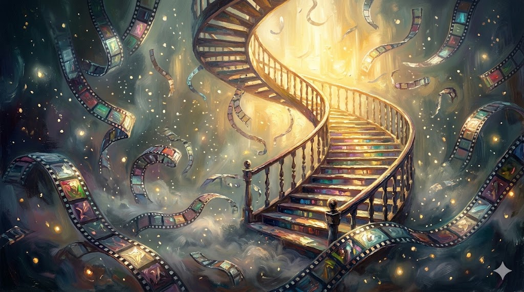 並べられた映画のフィルム