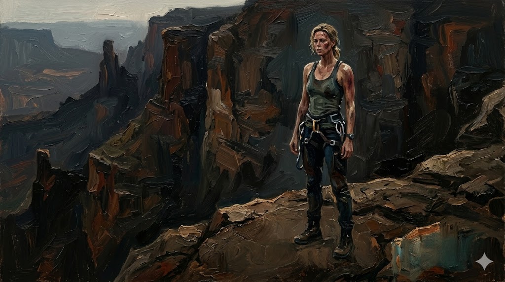 過酷な自然に立つサシャ