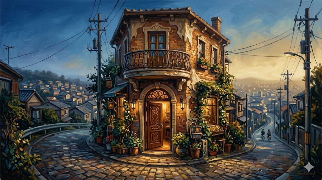 古風なアンティークショップの外観