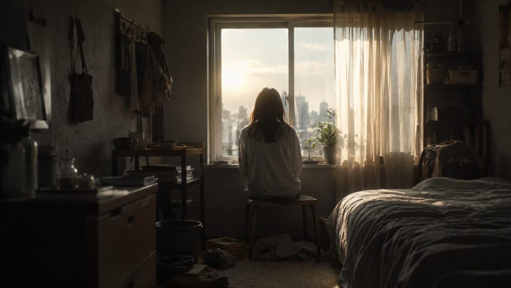 モデルとなった女性の人生を見つめる部屋