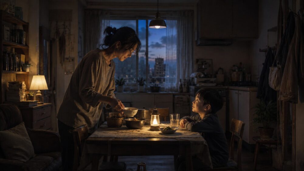 若い女性と幼い子どもの静かな日常